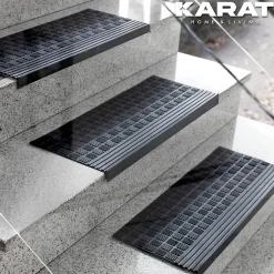 Floordirekt Tapis d'escalier extérieur, antidérapant, Diamond, 25 x 65 cm, 1 pièce -