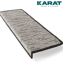 Floordirekt Tapis d'escalier Geneva Anthracite 23,5 X 65 cm Rectangulaire