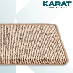 Tapis d'escalier Geneva Beige 23,5 X 65 cm Rectangulaire-Floordirekt Discount