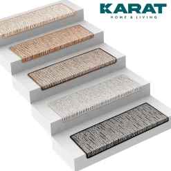 Floordirekt Tapis d'escalier Geneva Marron clair 23,5 X 65 cm Rectangulaire