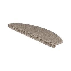 Tapis d'escalier Kalkutta Taupe Demi-circulaire 23,5 x 65 cm-Floordirekt
