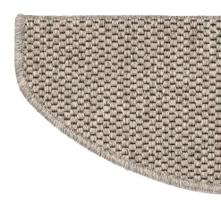 Tapis d'escalier Kalkutta Taupe Demi-circulaire 23,5 x 65 cm-Floordirekt