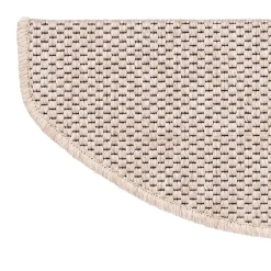 Floordirekt Tapis d'escalier Kalkutta Beige Demi-circulaire 23,5 x 65 cm