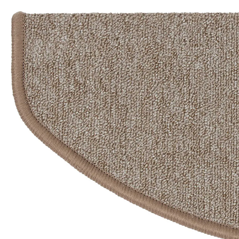 Floordirekt Tapis d'escalier London Beige 23,5 x 65 cm Demi-circulaire