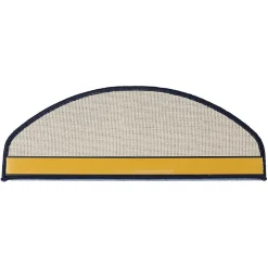 Floordirekt Tapis d'escalier London Bleu clair 23,5 x 65 cm Demi-circulaire