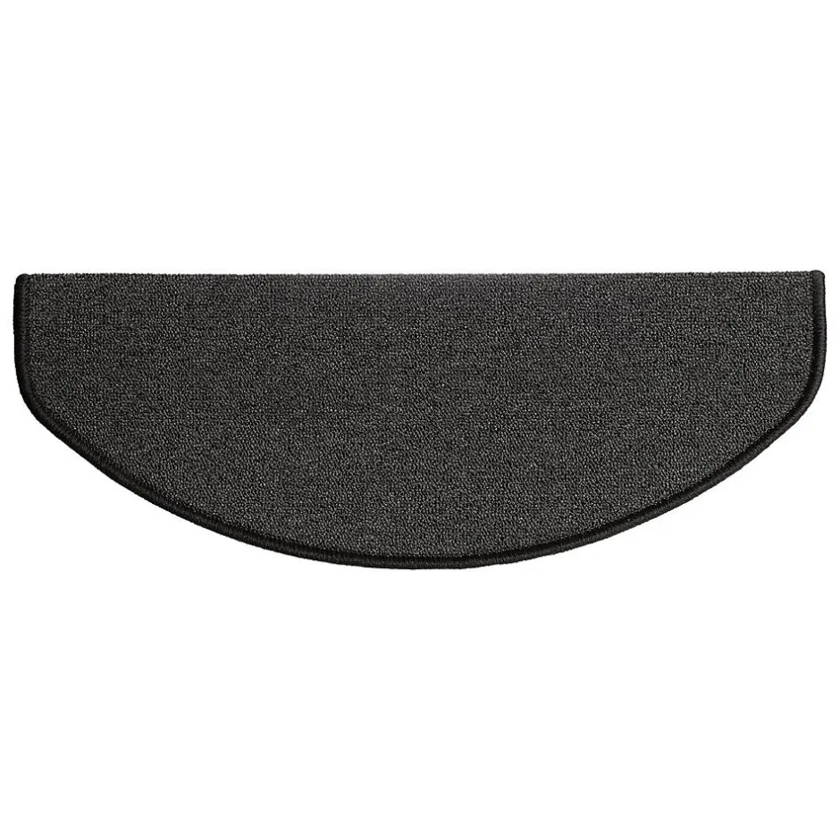 Tapis d'escalier London Gris anthracite 23,5 x 65 cm Demi-circulaire-Floordirekt