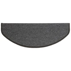 Floordirekt Tapis d'escalier London Gris foncé 23,5 x 65 cm Demi-circulaire