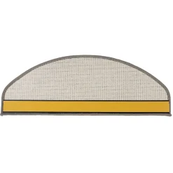 Floordirekt Tapis d'escalier London Gris clair 23,5 x 65 cm Demi-circulaire