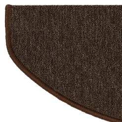 Floordirekt Tapis d'escalier London Marron foncé 23,5 x 65 cm Demi-circulaire