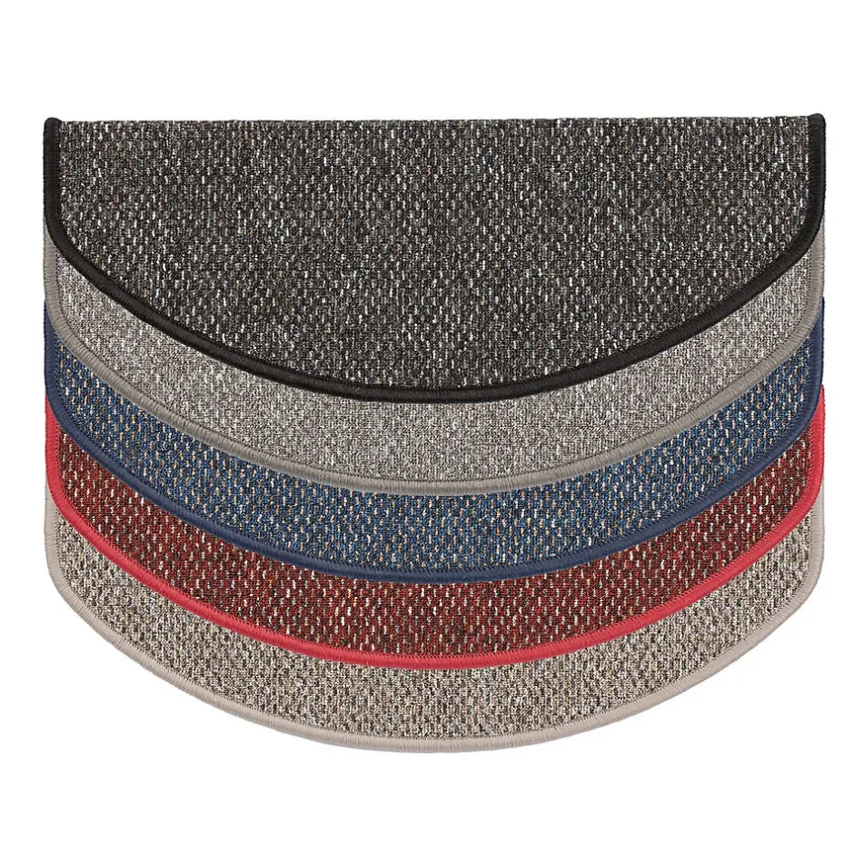 Floordirekt Tapis d'escalier Ponto Gris Demi-circulaire 23,5 x 65 cm -