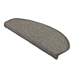 Tapis d'escalier Pure Nature Demi-circulaire Gris 23,5 x 65 cm-Floordirekt Clearance