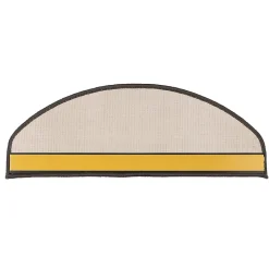 Tapis d'escalier Pure Nature Demi-circulaire Gris 23,5 x 65 cm-Floordirekt Clearance