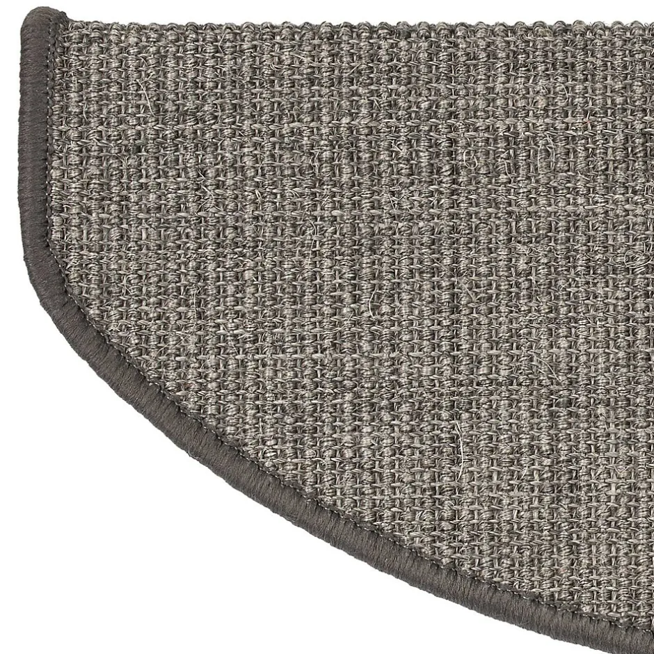 Tapis d'escalier Pure Nature Demi-circulaire Gris 23,5 x 65 cm-Floordirekt Clearance
