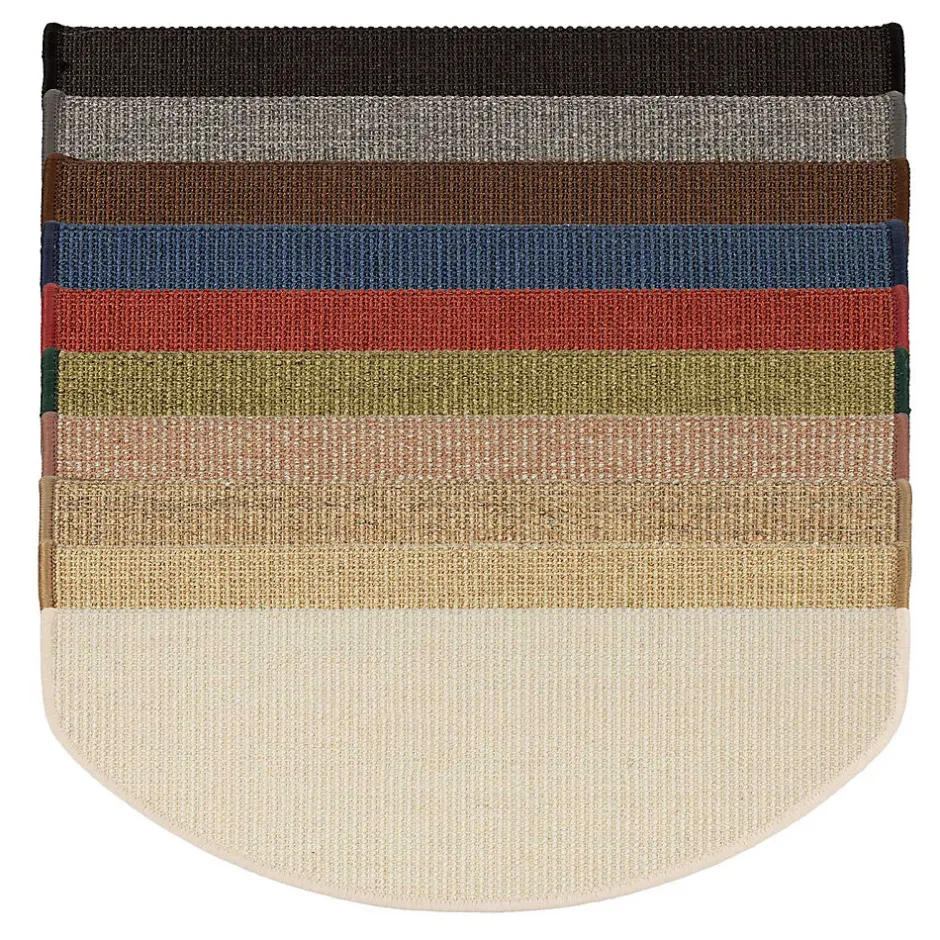 Tapis d'escalier Pure Nature Demi-circulaire Gris 23,5 x 65 cm-Floordirekt Clearance