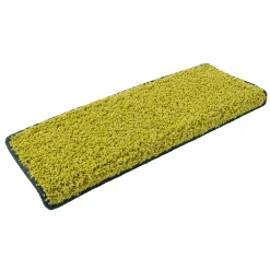 Tapis d'escalier Shaggy Barcelona Vert Rectangulaire 23,5 x 65 cm-Floordirekt Best