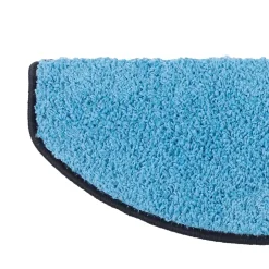 Floordirekt Tapis d'escalier Shaggy Barcelona Bleu clair Demi-circulaire 23,5 x 65 cm