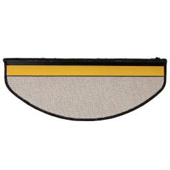 Tapis d'escalier Shaggy Barcelona Noir Demi-circulaire 23,5 x 65 cm-Floordirekt Hot