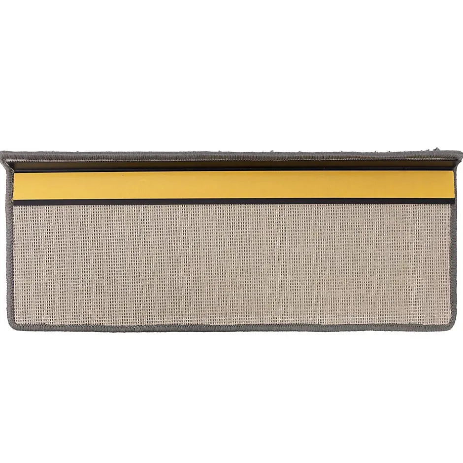 Floordirekt Tapis d'escalier Shaggy Barcelona Gris Rectangulaire 23,5 x 65 cm