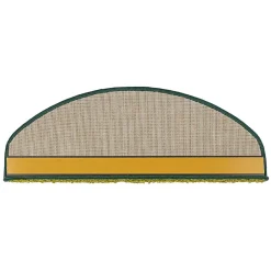 Tapis d'escalier Shaggy Sphinx Demi-circulaire 23,5 x 65 cm Vert --Floordirekt Discount