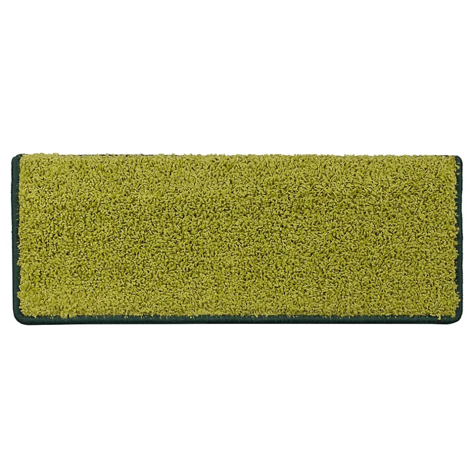 Tapis d'escalier Shaggy Sphinx Rectangulaire 23,5 x 65 cm Vert --Floordirekt Best