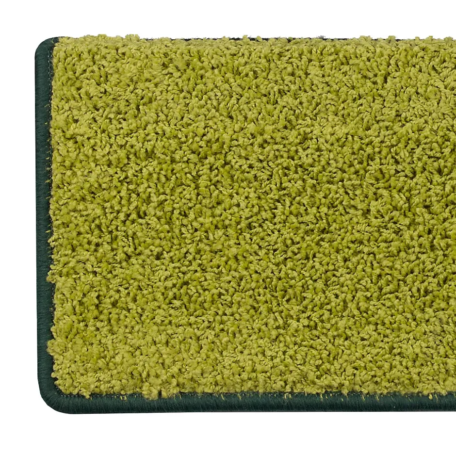 Tapis d'escalier Shaggy Sphinx Rectangulaire 23,5 x 65 cm Vert --Floordirekt Best