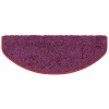 Floordirekt Tapis d'escalier Shaggy Sphinx Demi-circulaire 23,5 x 65 cm Violet -