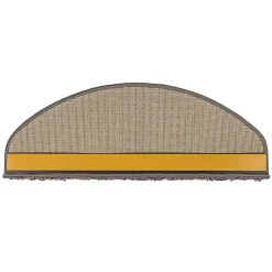 Tapis d'escalier Shaggy Sphinx Demi-circulaire 23,5 x 65 cm Gris --Floordirekt Sale