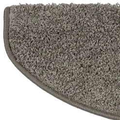 Tapis d'escalier Shaggy Sphinx Demi-circulaire 23,5 x 65 cm Gris --Floordirekt Sale