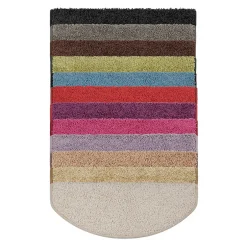 Tapis d'escalier Shaggy Sphinx Demi-circulaire 23,5 x 65 cm Gris --Floordirekt Sale