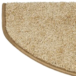 Floordirekt Tapis d'escalier Shaggy Sphinx Demi-circulaire 23,5 x 65 cm Beige -