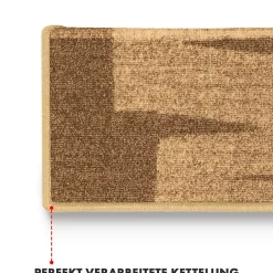 Floordirekt Tapis d'escalier Via Veneto Beige Rectangulaire -