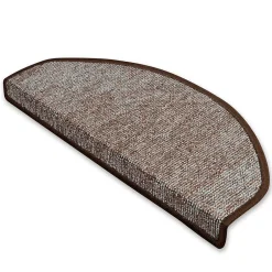 Floordirekt Tapis d'escalier York Brun foncé 23,5 x 65 cm -