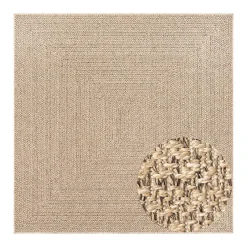 Tapis ZIZUR 200x200 cm aspect de jute intérieur et extérieur-Vidaxl Clearance