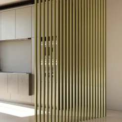 Tasseau aluminium olive 3 x 280 cm, ép.3 cm