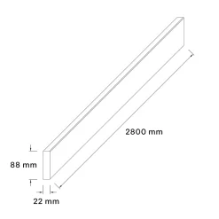 Tasseau Claustra MDF blanc à peindre l.8,8 x L.280 cm