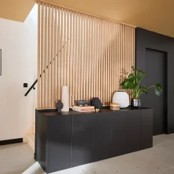 Tasseau Claustra MDF revêtu papier imprimé chêne l.123 x L.280 cm