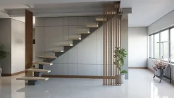 Tasseau Claustra MDF revêtu papier imprimé chêne l.63 x L.280 cm- Outlet