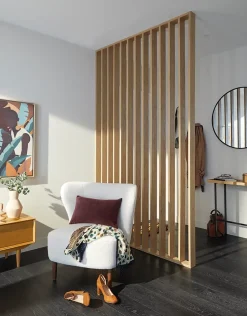 Tasseau Claustra MDF revêtu papier imprimé chêne l.63 x L.280 cm- Outlet