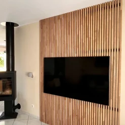 Tasseau décoratif en chêne 4 chanfreins 20X40mm L.2,50m- Sale