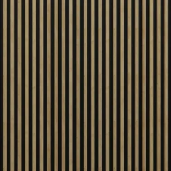 Tasseau décoratif lambris lamelles Linea Slim MDF noir et chêne 15 x 265 cm, ép. 30mm-Stegu Discount