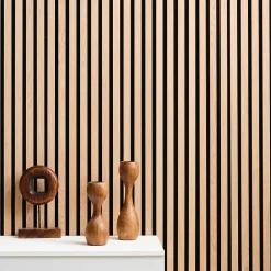 Tasseau décoratif lambris lamelles bois coloris naturel l.250 x l.30 x ep.1 cm- Outlet