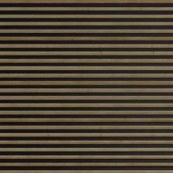 Stegu Tasseau décoratif lambris lamelles Linea Slim Black MDF noir et chêne 15 x 265 cm, ép. 30mm
