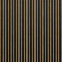 Stegu Tasseau décoratif lambris lamelles Linea Slim Black MDF noir et chêne 15 x 265 cm, ép. 30mm
