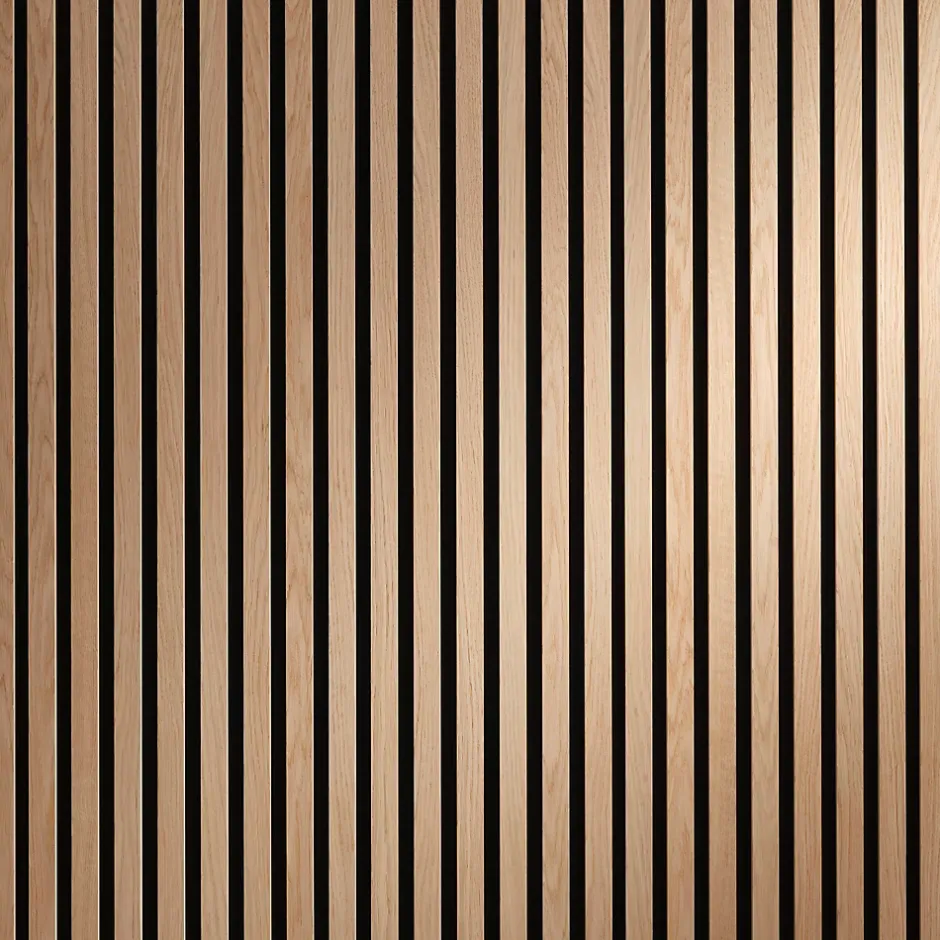 Tasseau décoratif lamelles en bois sur feutrine 30 x 60 cm (vendu à l'unité)