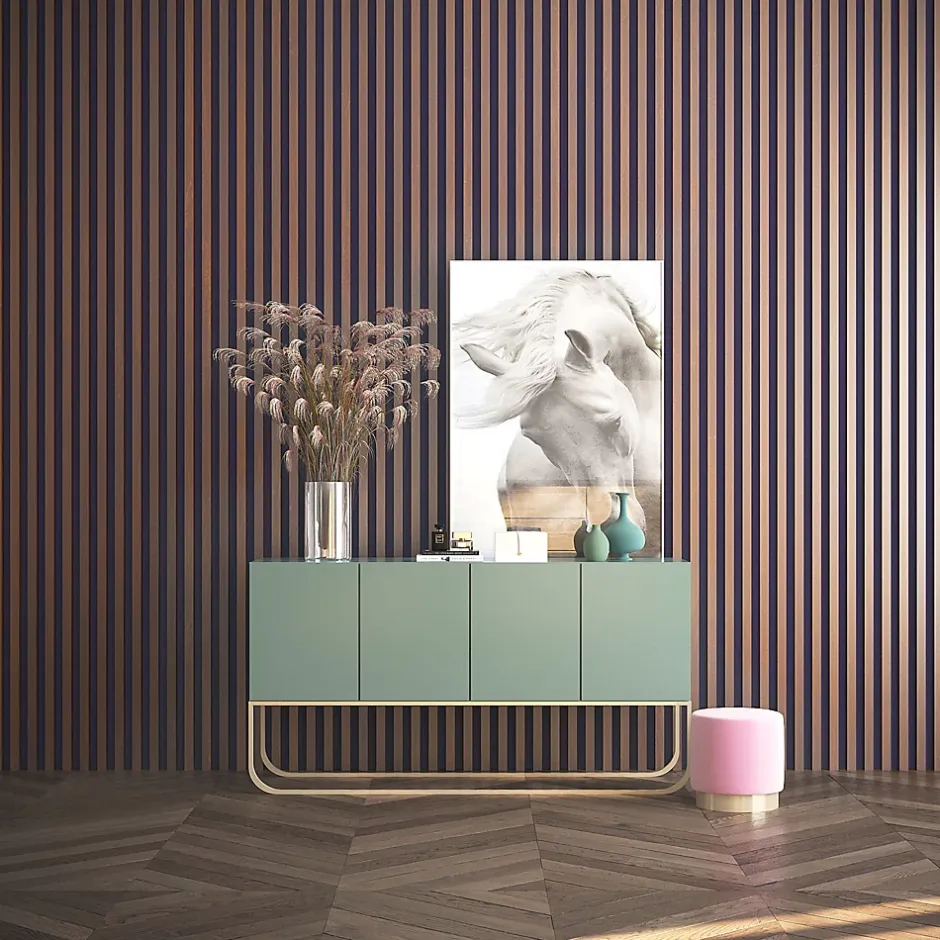 Tasseau décoratif placage papier imitation chêne athénien 3 x 280 cm vendu par 4 pièces- New