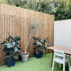 Tasseau en sapin traité marron 35X60mm L.2,40m