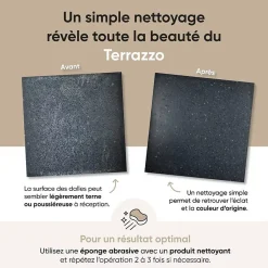 Decoon Terrazzo gris Cargrey - 60 x 60 cm