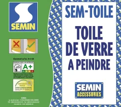 Toile de verre - motif crépi - rouleau 50 x 1 m-Semin Online