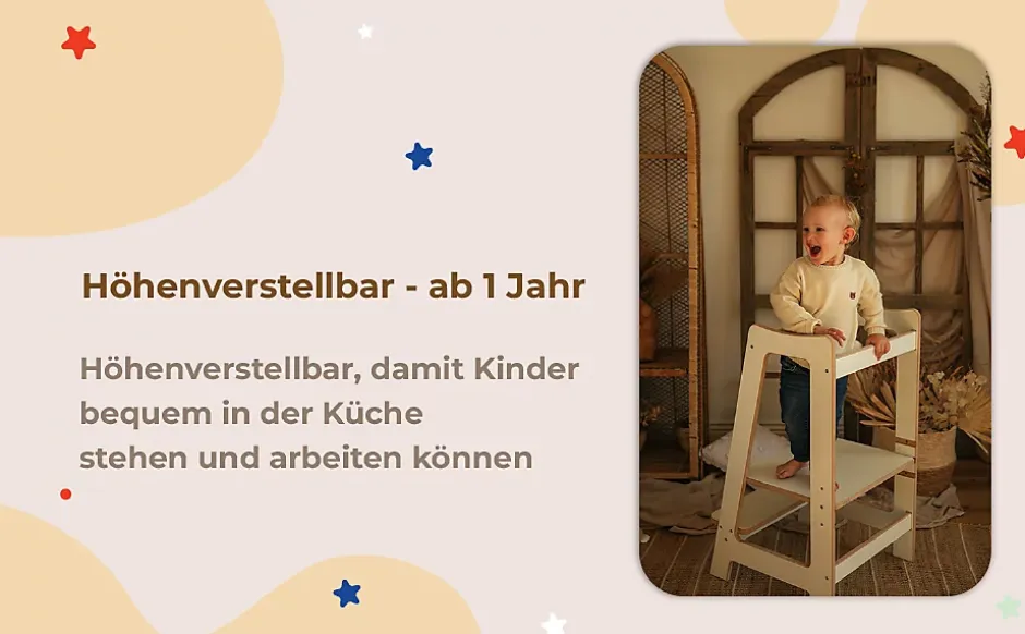 Tour d'Apprentissage - Aide-Cuisine Montessori Sûre pour Enfants Curieux-Raumhirsch Furniture