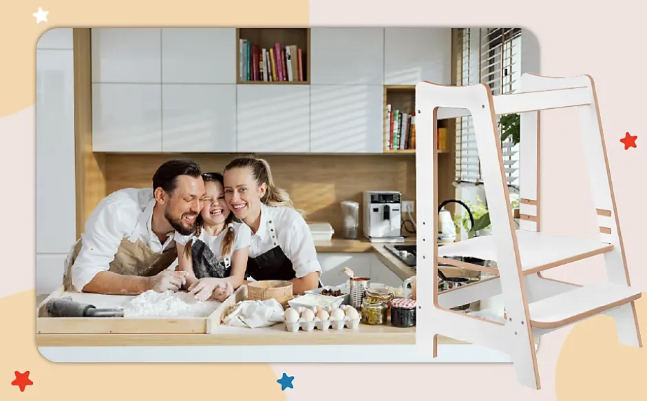 Tour d'Apprentissage - Aide-Cuisine Montessori Sûre pour Enfants Curieux-Raumhirsch Furniture